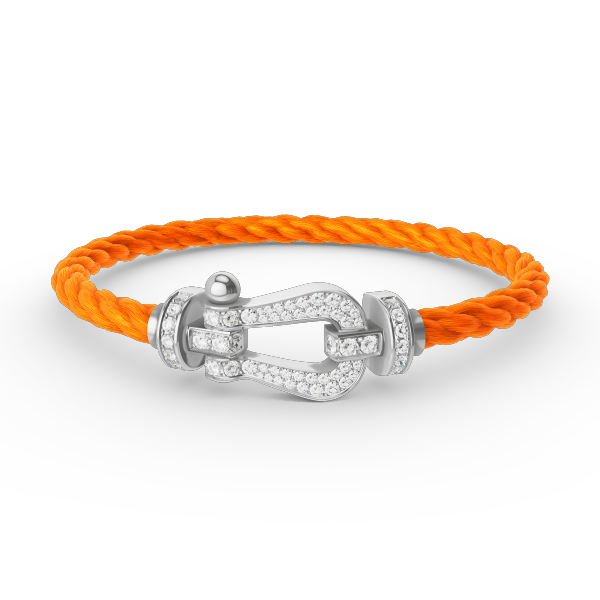 [Clara Jewels]FORCE LARGE HORSESHOE FULL DIAMOND BRACELET SILVER