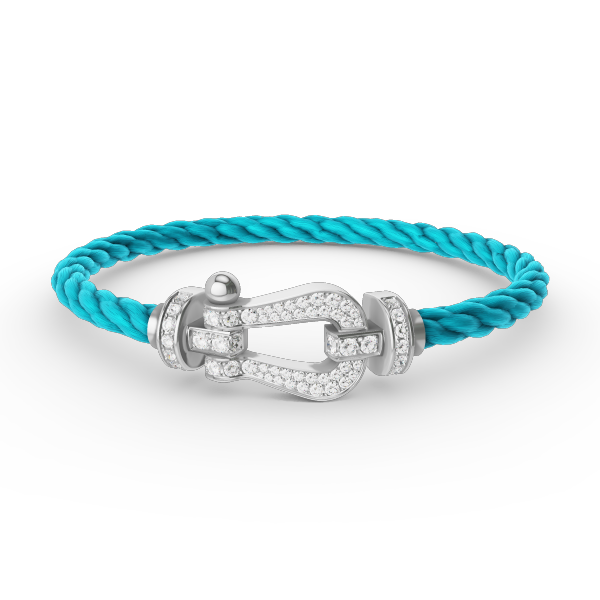 [Clara Jewels]FORCE LARGE HORSESHOE FULL DIAMOND BRACELET SILVER