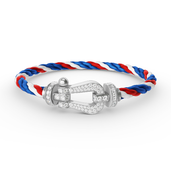 [Clara Jewels]FORCE LARGE HORSESHOE FULL DIAMOND BRACELET SILVER