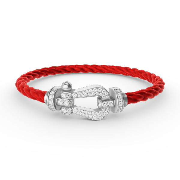 [Clara Jewels]FORCE LARGE HORSESHOE FULL DIAMOND BRACELET SILVER