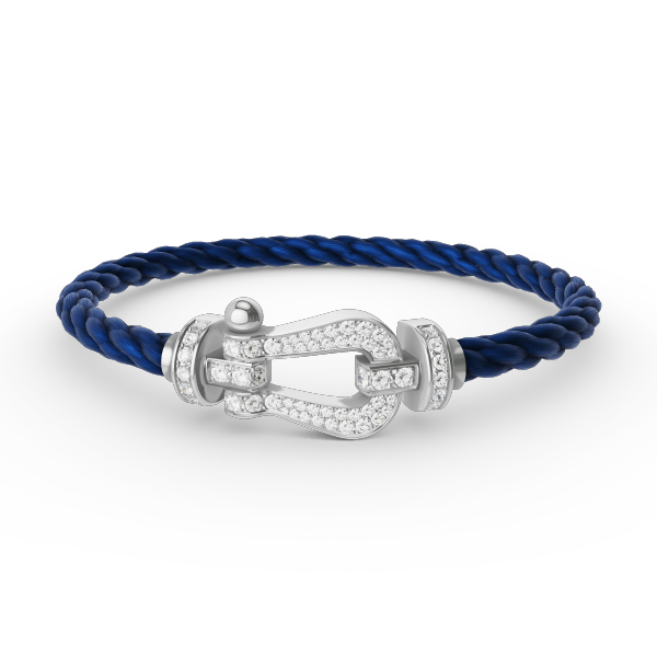 [Clara Jewels]FORCE LARGE HORSESHOE FULL DIAMOND BRACELET SILVER