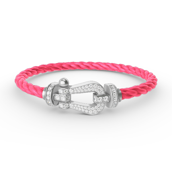 [Clara Jewels]FORCE LARGE HORSESHOE FULL DIAMOND BRACELET SILVER