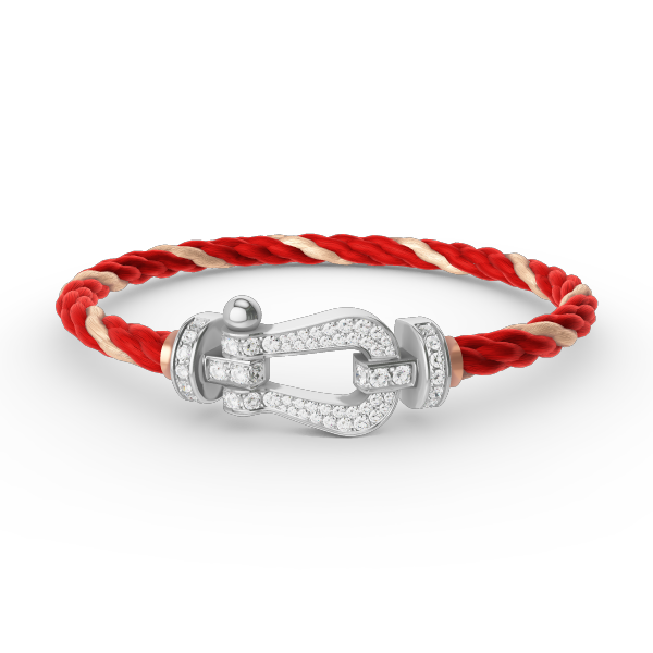 [Clara Jewels]FORCE LARGE HORSESHOE FULL DIAMOND BRACELET SILVER