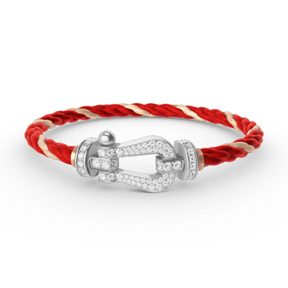[Clara Jewels]FORCE LARGE HORSESHOE FULL DIAMOND BRACELET SILVER