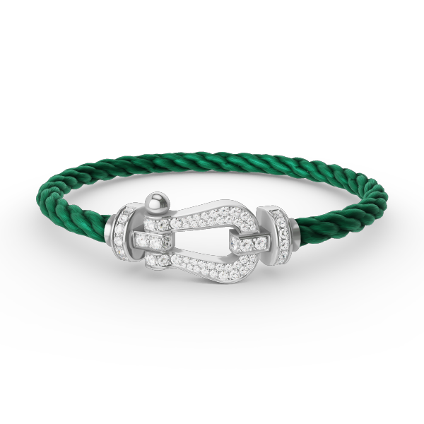 [Clara Jewels]FORCE LARGE HORSESHOE FULL DIAMOND BRACELET SILVER