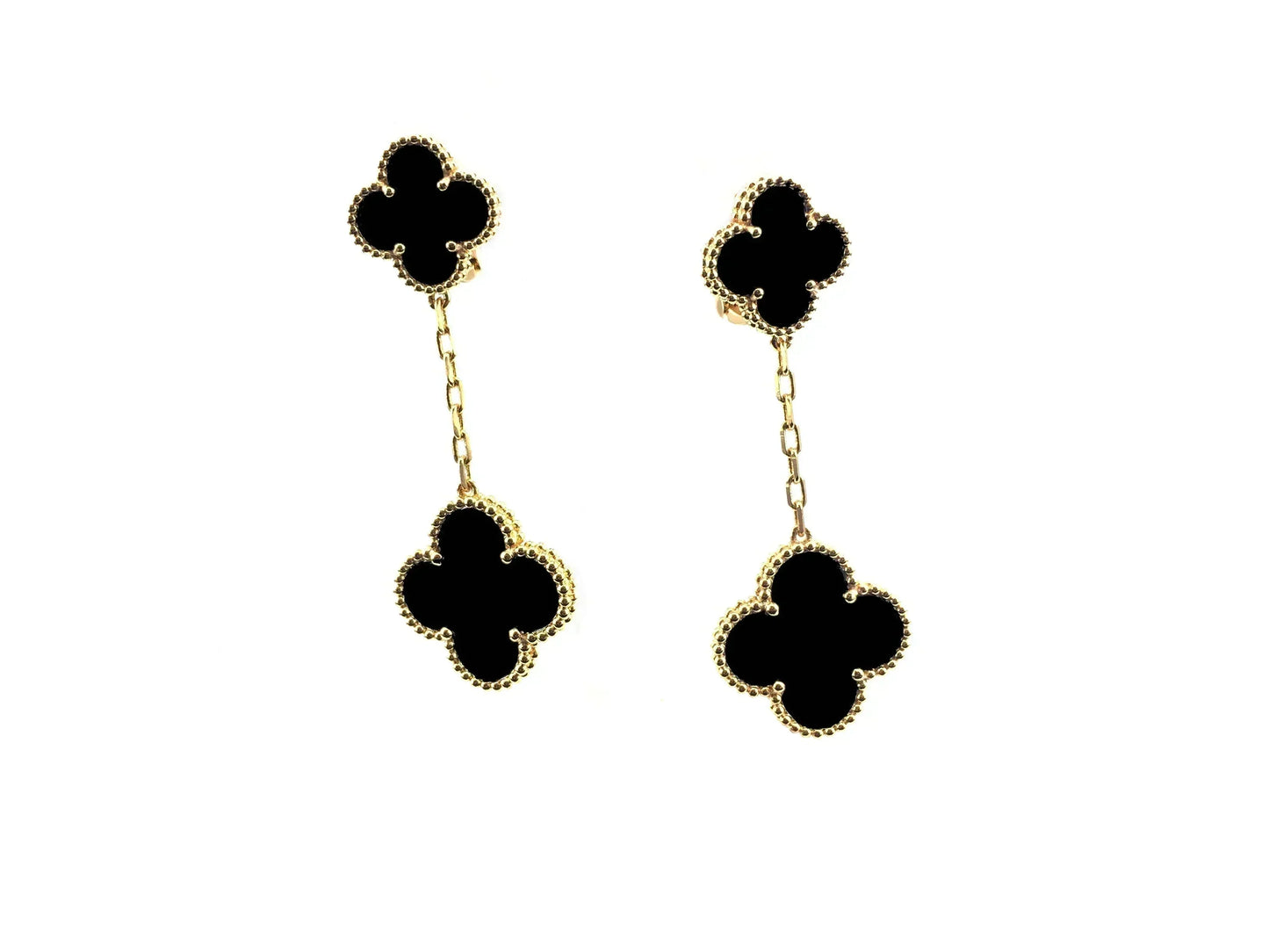 [Clara Jewels]CLOVER 2 MOTIFS  EARRINGS (MULTIPLE CHOICESC