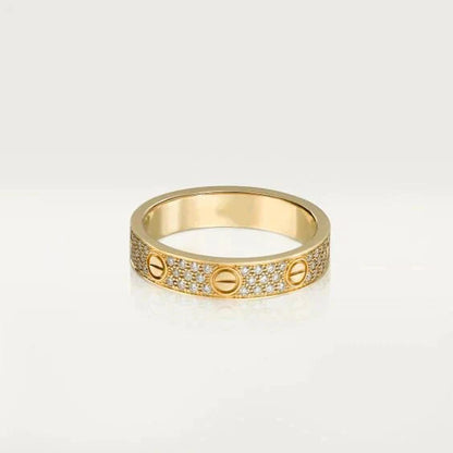 [Clara Jewels]LOVE RING 3.6MM DIAMOND PAVED