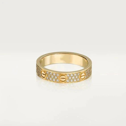 [Clara Jewels]LOVE RING 3.6MM DIAMOND PAVED