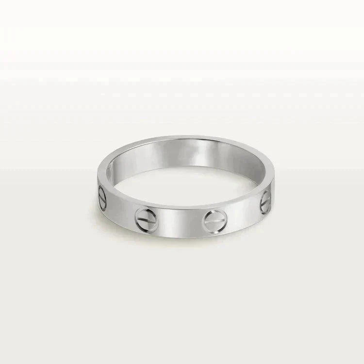 [Clara Jewels]LOVE RING 4MM 1 DIAMOND SILVER