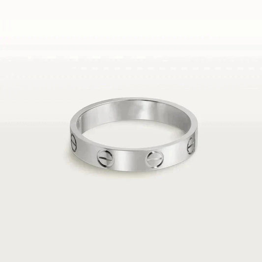 [Clara Jewels]LOVE RING 4MM 1 DIAMOND SILVER
