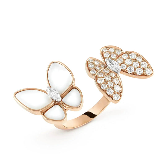 [Clara Jewels]TWIN BUTTERFLY DIAMOND MOP RING