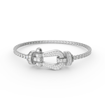 [Clara Jewels]FORCE  LARGE HORSESHOE FULL DIAMOND TENNIS BRACELET