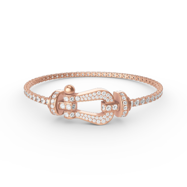 [Clara Jewels]FORCE  LARGE HORSESHOE FULL DIAMOND TENNIS BRACELET