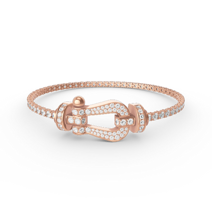 [Clara Jewels]FORCE  LARGE HORSESHOE FULL DIAMOND TENNIS BRACELET