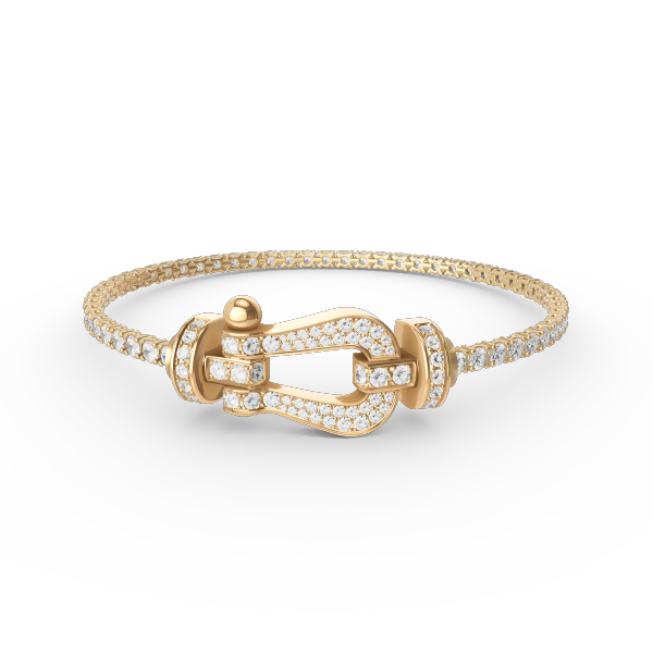 [Clara Jewels]FORCE  LARGE HORSESHOE FULL DIAMOND TENNIS BRACELET