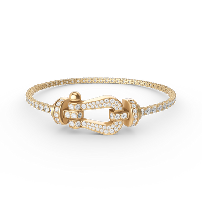 [Clara Jewels]FORCE  LARGE HORSESHOE FULL DIAMOND TENNIS BRACELET