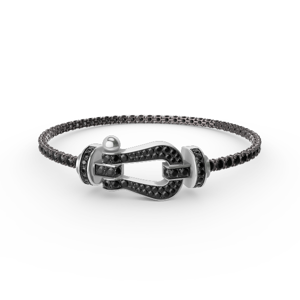 [Clara Jewels]FORCE  LARGE HORSESHOE FULL DIAMOND TENNIS BRACELET