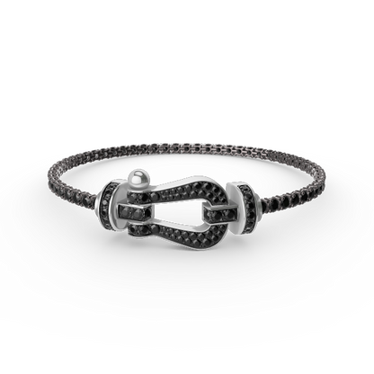 [Clara Jewels]FORCE  LARGE HORSESHOE FULL DIAMOND TENNIS BRACELET